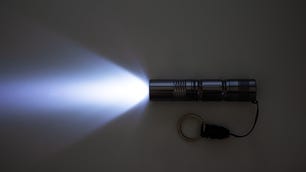 A flashlight and its beam