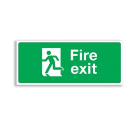 Running Man Fire Exit Sign