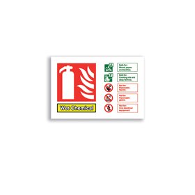 Wet Chemical Extinguisher Sign